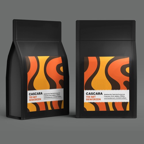 Cascara tea label Design by Experiva