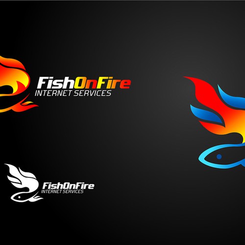 Fish on Fire - Internet Services Logo Design by grade
