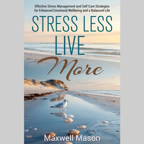 Book cover design to appeal to busy people who want to find a way to deal with stress. Design by MS_99