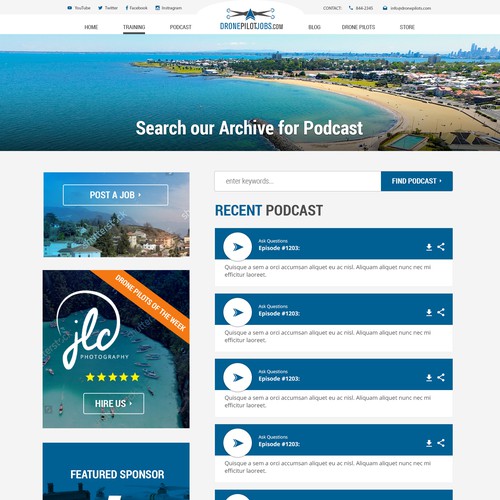 Web page design contest entry by Sling Machine