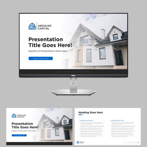 PowerPoint Template for sleek, sophisticated real estate investment company Design by Wisden