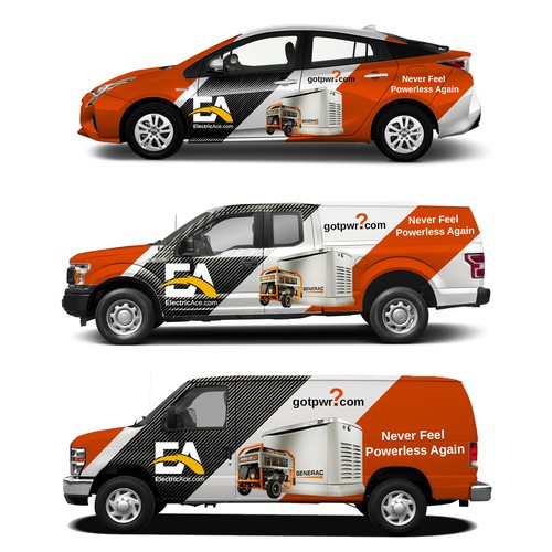 Create a new POWERFUL wrap design for generator company! Design by Valentin Koshutin