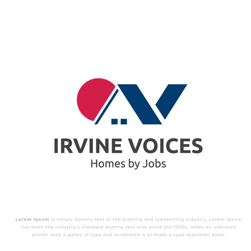 Irvine Voices - Homes for Jobs Logo Design by CreativeJAC