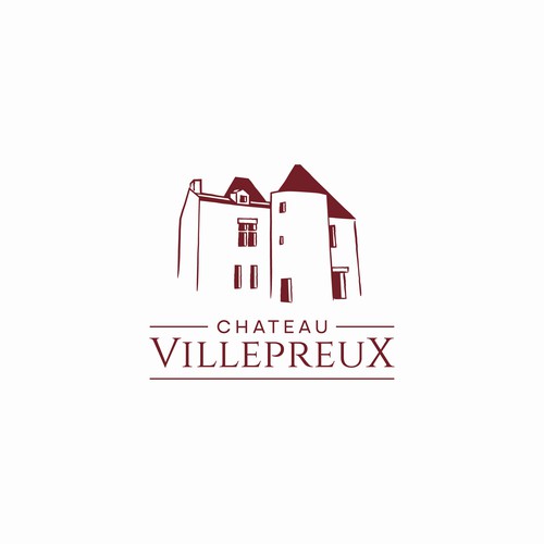 Modern new logo for French chateau and vineyard-ontwerp door desi9nart