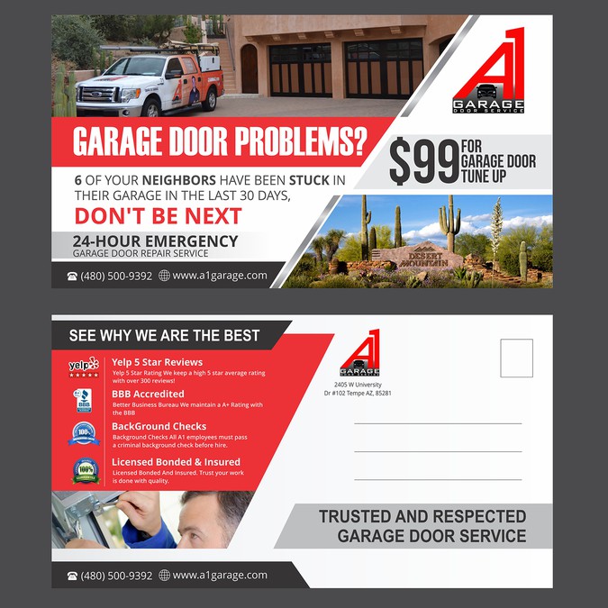 Create A 11 X 6 Garage Door Flyer Postkarten Flyer