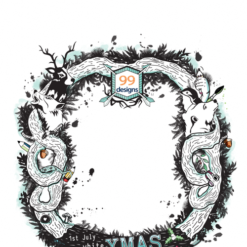 'Street art' style invitation for 99designs event! Design by Molecula