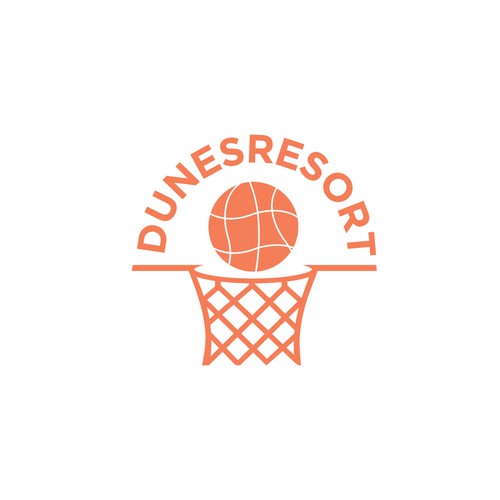 DUNESRESORT Basketball court logo. Diseño de Md Abu Jafar