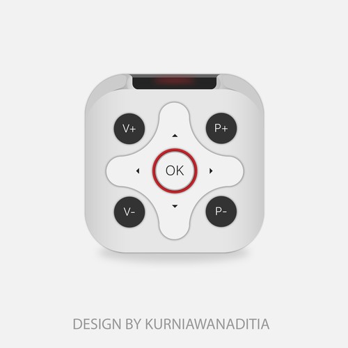 Remote control icon for iOS app Design by KurniawanAditia