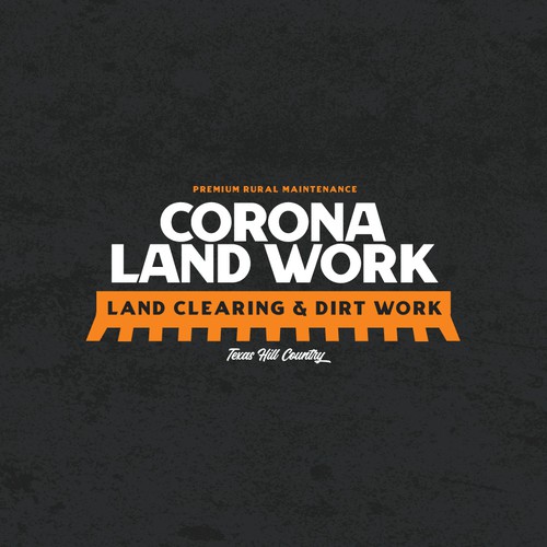 Land work logo that's out of the box! Design by Junk Wizard