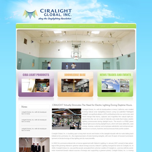 Website for Green Energy Smart Skylight Product Design by fletcher
