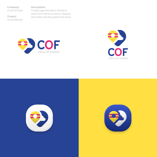 Design a community safety app logo to protect our circle of friends from getting lost Design von Eduardo, D2 Design