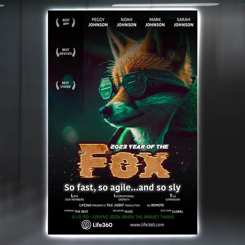 Life360 2023 Year of the Fox Poster Design by MeDesign✦