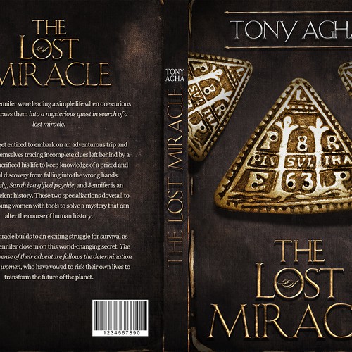 Book cover for suspense thriller 'The Lost Miracle' Design by Aliax_Design