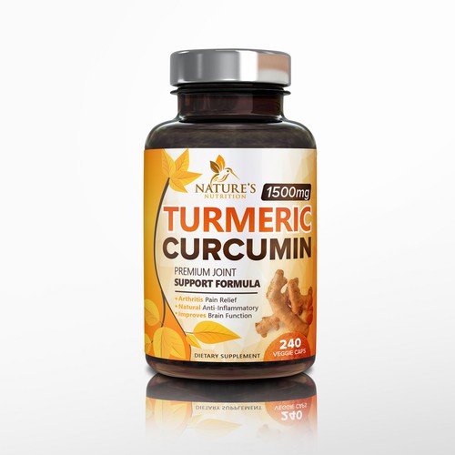Nature's Nutrition needs a "beautiful label" for its Turmeric Extract bottle Design by DesignSBS
