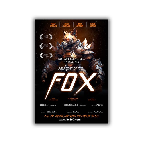 Life360 2023 Year of the Fox Poster Design by HASHIM DESIGN ✔️