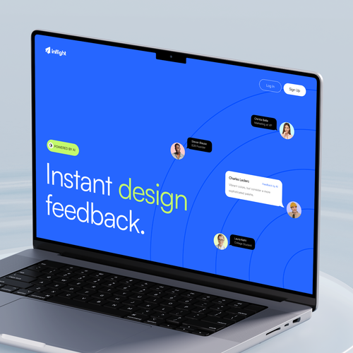 Simple landing for a "design feedback" product Design by Neutron Design