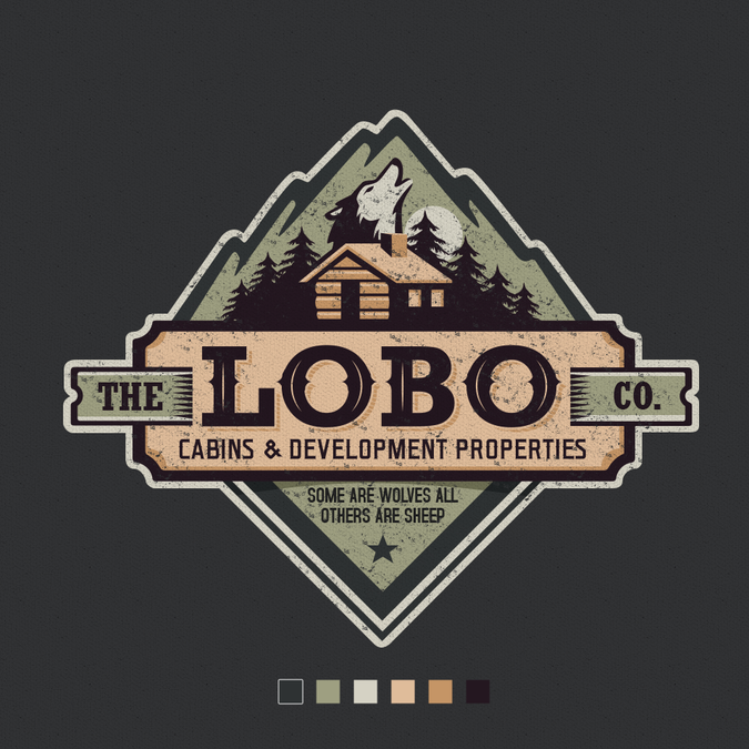 Need a bad a logo  and slogan for a cabin  land tiny 