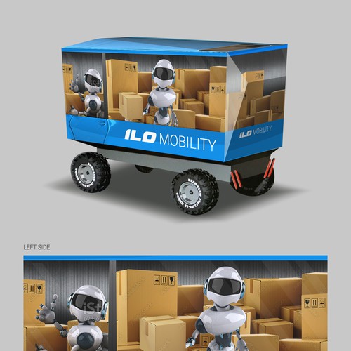 Wrapping-Design of autonomous working urban parcel-delivery-vehicle Design by Ramon DSGNR