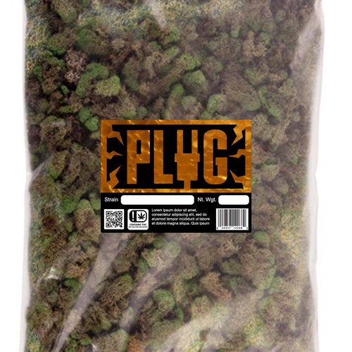 Design an urban looking label for a cannabis street brand that specializes in bulk flower sales Design by m(e_e)m