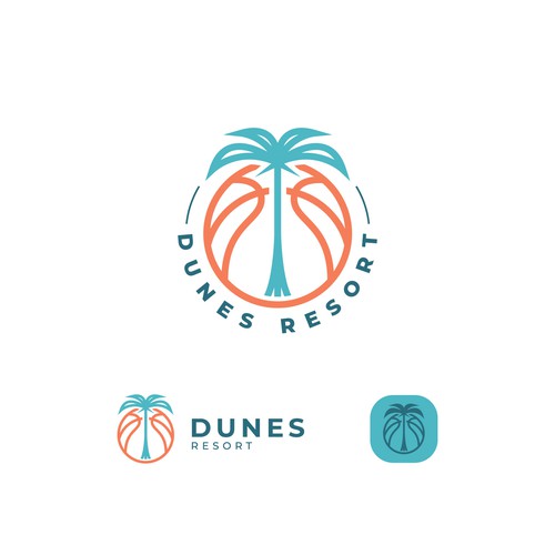 DUNESRESORT Basketball court logo. Diseño de GIRA✪