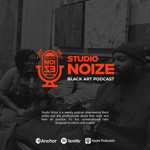 Podcast logo for Black art podcast-ontwerp door nomaden.studio