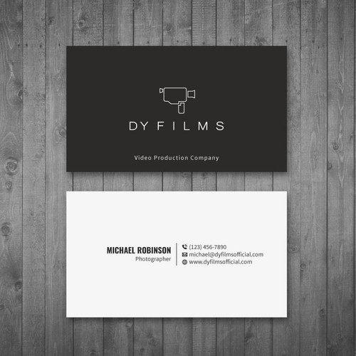 Business card for video production company Design by Tcmenk