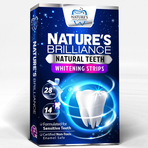 Natural Design Needed for Nature's Brilliance Whitening Strips Design by agooshe