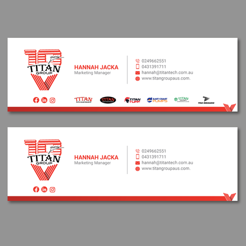 Update my Email Signature x 2 for Group of Companies | Logos Supplied! Design by Fahmida 2015