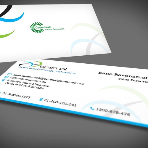 Create new business cards for Optimal Group Design réalisé par Creative Catcher