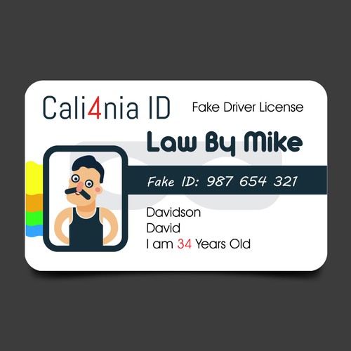 Design A really bad fake ID, I mean really bad di Black-Pepper