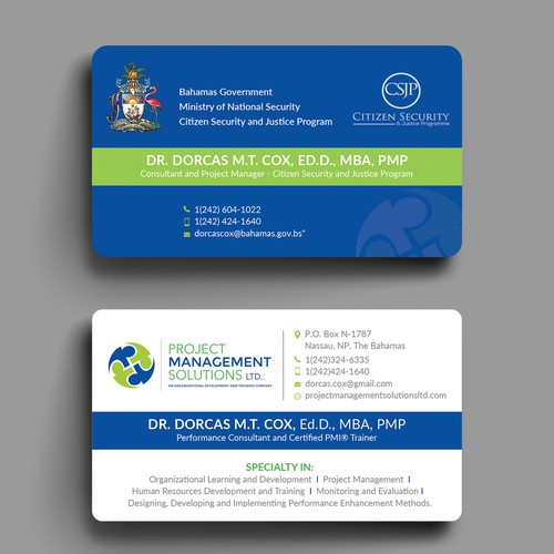 management consultant business card