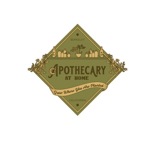 Vintage apothecary inspired logo for herbalist subscription box Design by C1k