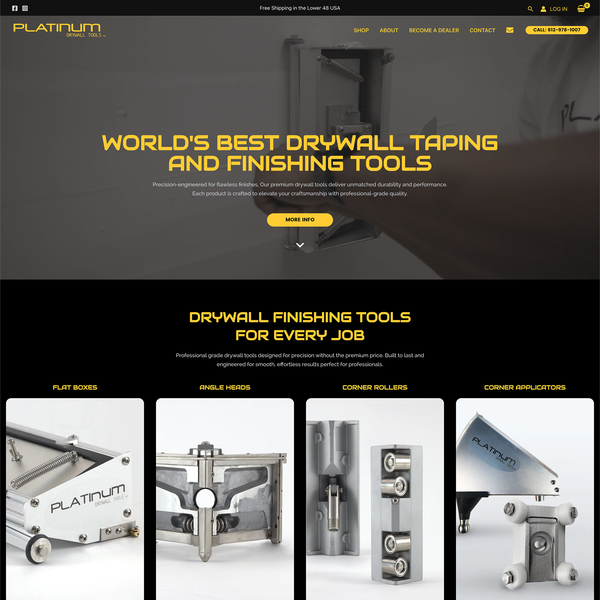 Platinum Dry Wall Tools Wordpress website