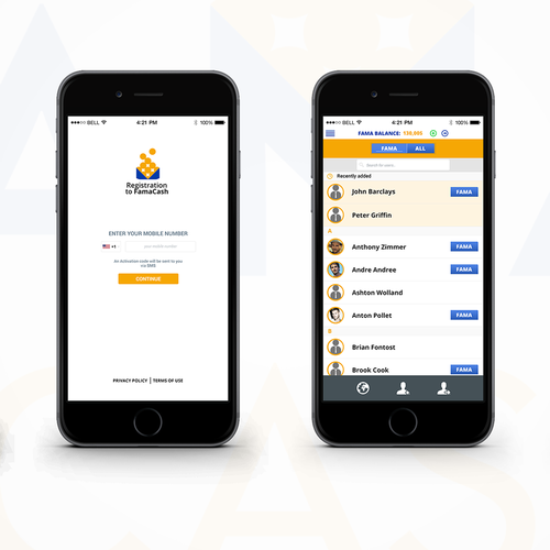 Creating a mobile app for money transfer | App design contest