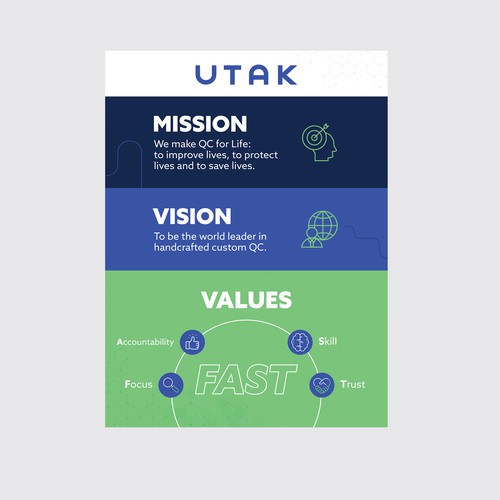 UTAK Mission, Vision, Values Poster: Empowering the Control Freaks Design von vcreativecloud