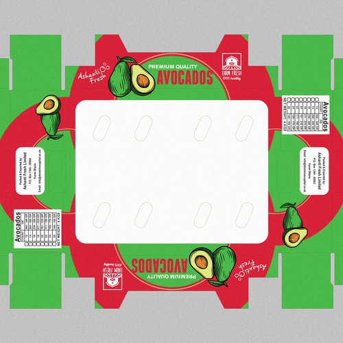 Avocado export box design Design by WolfBell