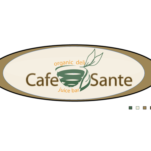 Create the next logo for "Cafe Sante" organic deli and juice bar Diseño de SKcbs