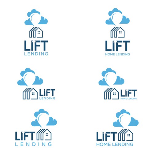 Lift Home Lending Logo Design by ArtByShahnaz™