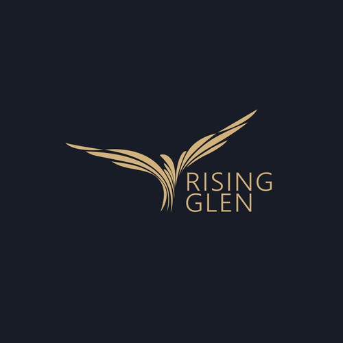 Rising Glen - bird rising from a valley logo - visionary artists welcome! Ontwerp door Maya_K