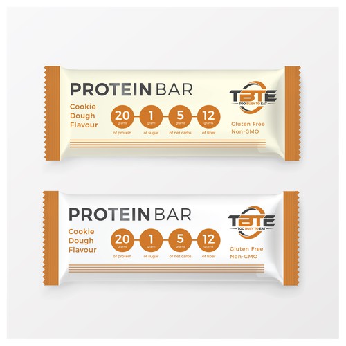 Design a unique protein bar wrapper for Too Busy To Eat Design réalisé par The Kings Jewels