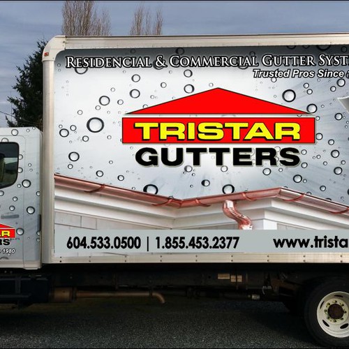 Tristar Gutter truck vehicle wrap (I AM HAVING A PRO INSTALL WRAP) Design by T i f a n y' s