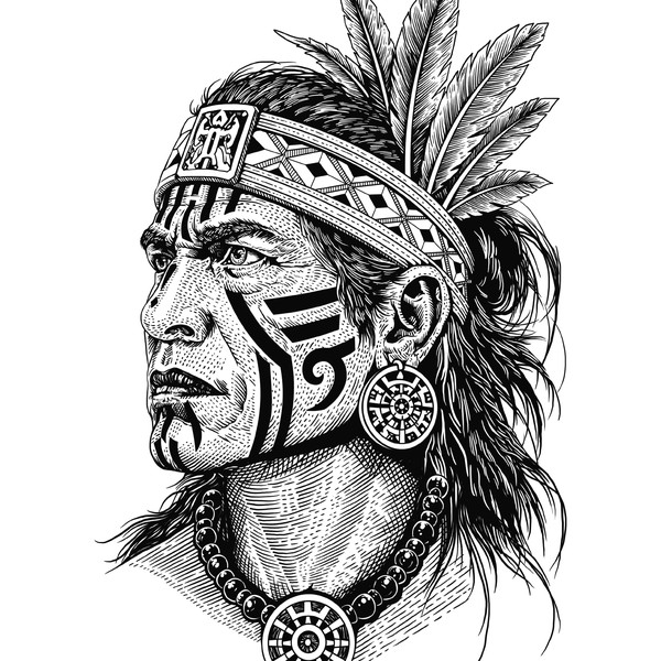 Taino Warrior Tattoo Design