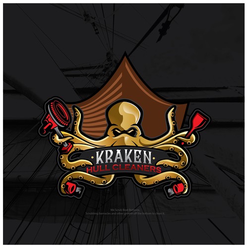 Kraken Hull Cleaners, Looking for Pirate artists to make us a logo. Réalisé par marbona