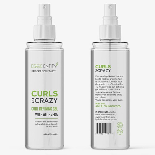 Minimalist Label for Women’s Hair Care Design by Radmilica