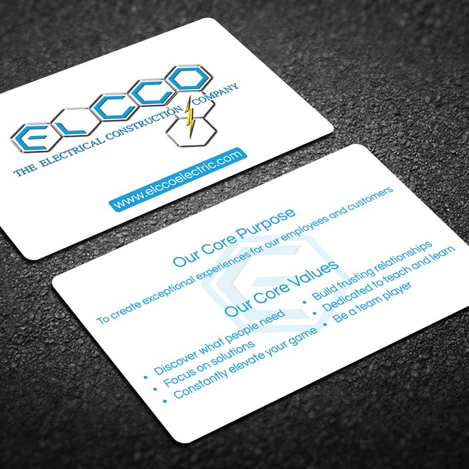 Company Core Values Card V.2 Business card contest