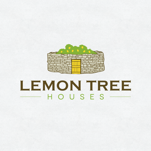 Lemon Tree Houses Logo Folegandros Island Resort in Greece! Design by NHawk
