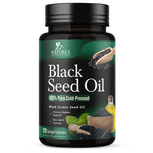 Natural Black Seed Oil Design Needed for Nature's Nutrition Design by UnderTheSea™