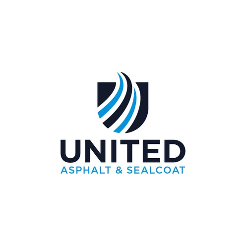 Abstract construction style logo for asphalt sealcoating business Design by NuriCreative