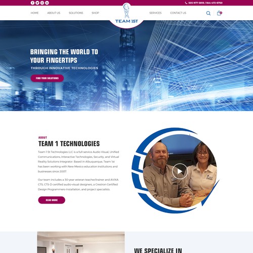 Technology Solutions Provider Website Design Framework Design by OMGuys™