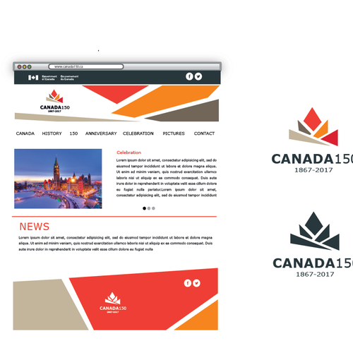 Community contest: Design Canada’s 150th birthday logo! Design by G.design.plus